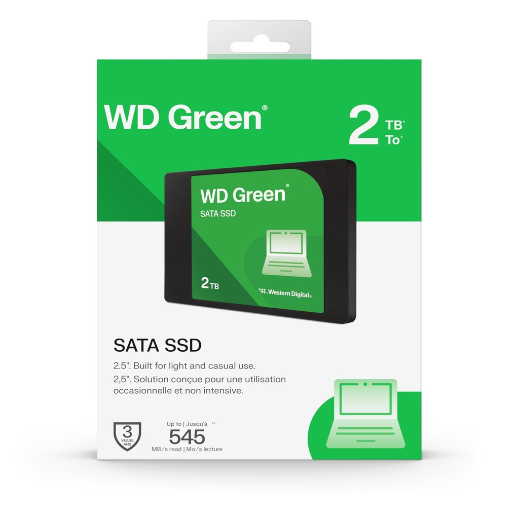 [WDS200T5G0A] Western Digital WD Green SSD - Internal hard drive - 2 TB - 2.5" - Solid state drive