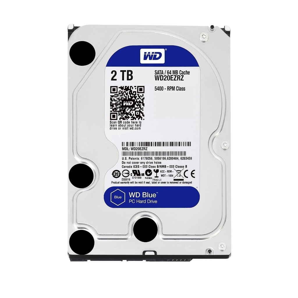 WD Blue WD20EZBX - Disco duro - 2 TB - interno - 3.5" - SATA 6Gb/s - 7200 rpm - búfer: 256 MB
