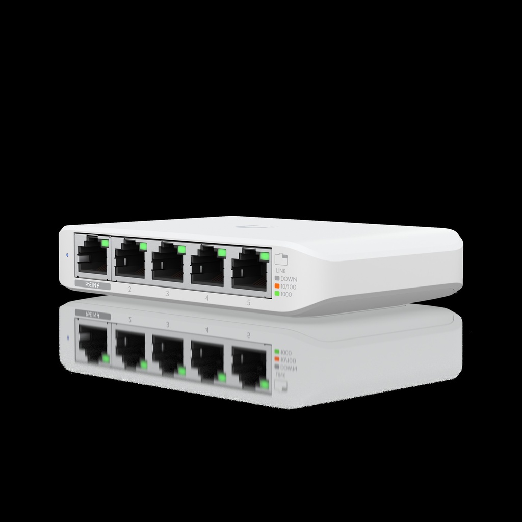 [USW-Flex] Ubiquiti UniFi Switch USW-FLEX - Conmutador - Gestionado - 4 x 10/100/1000 (PoE) + 1 x 10/100/1000 (PoE)