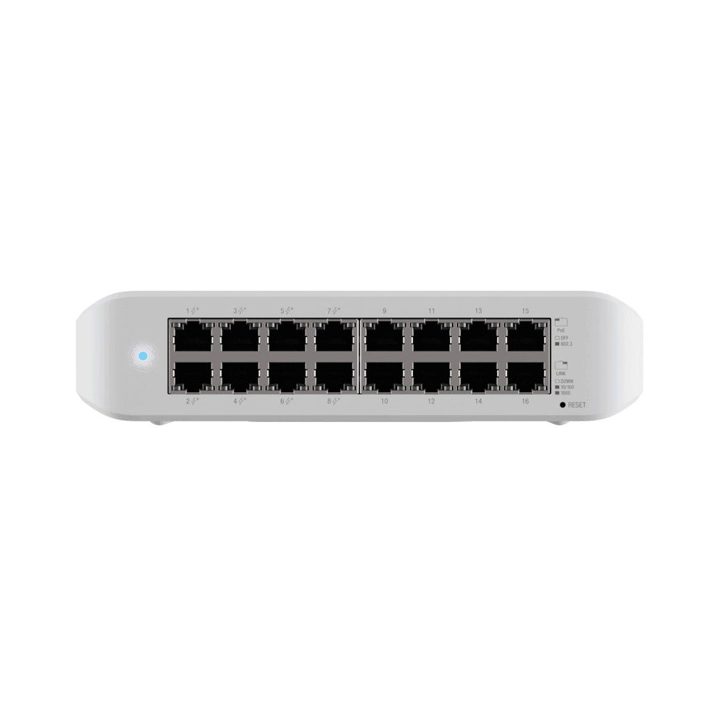 [USW-Lite-16-POE] Ubiquiti UniFi Switch Lite USW-Lite-16-POE - Conmutador - Gestionado - 16 x 10/100/1000 (8 PoE+)