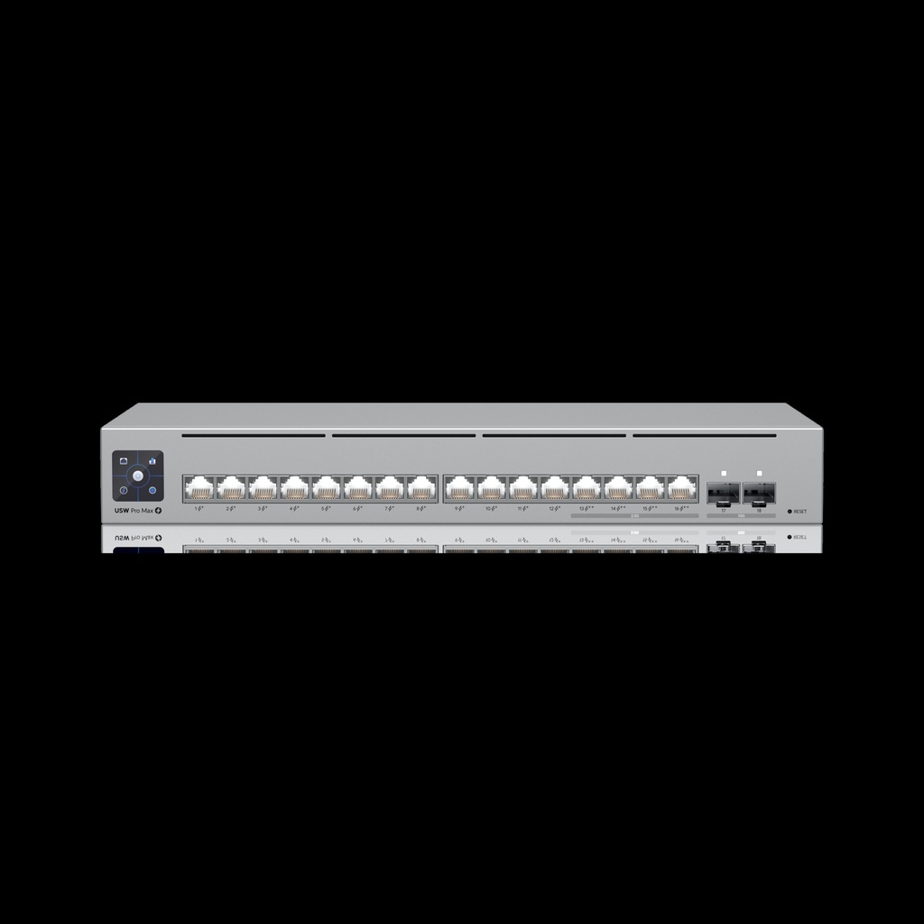 [USW-Pro-Max-16] Ubiquiti - Switch - USW-Pro-Max-16 - 16 ports - 12 Gigabit Ethernet - 2 ports SFP+
