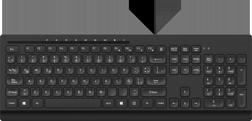 [KKM-252S] Klip Xtreme - Keyboard - Wired - Spanish - USB - Black - Multimedia keys