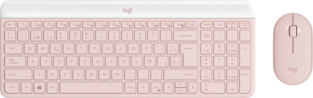 [920-011312] Logitech - Keyboard and mouse set - Spanish - Wireless - Rose