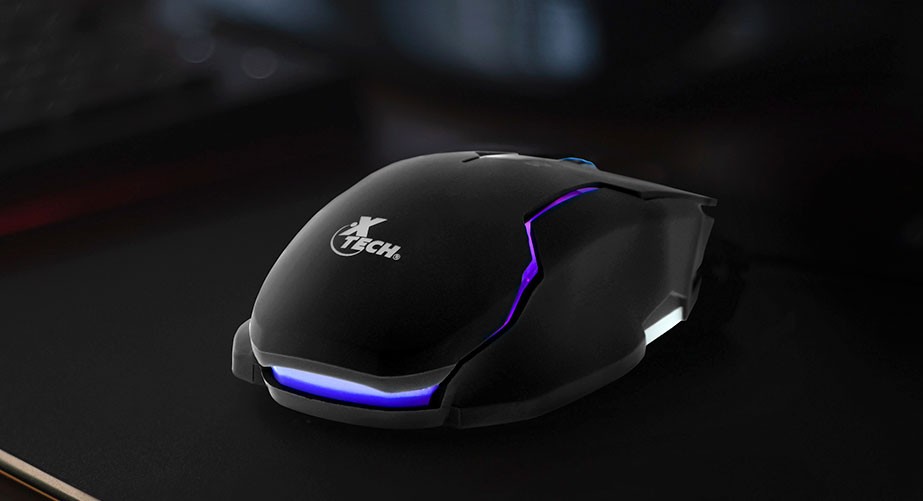[XTM-610] Mouse para Gaming Xtech XTM-610 Lethal Haze - Resolución ajustable de hasta 3200 ppp - Luces LED de 4 colores