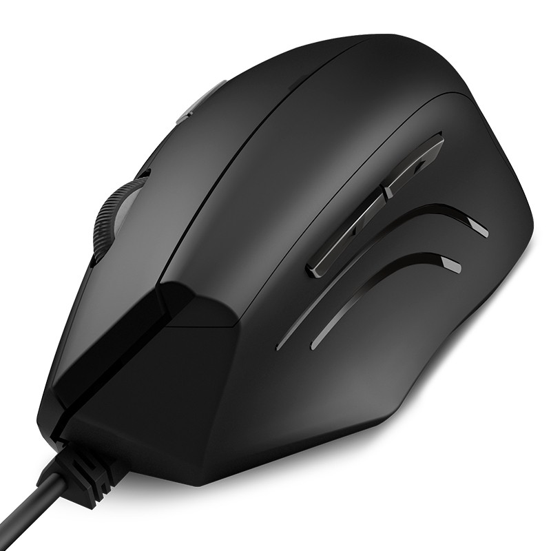 [KMO-505] Klip Xtreme - Mouse - USB - Wired - Black - Ultra ergonomic