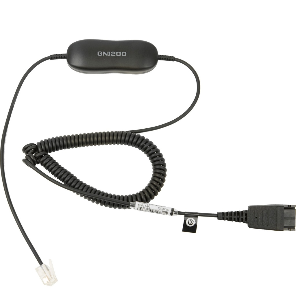 [88011-99] Jabra GN1200 CC - Cable para auriculares - Desconexión rápida enchufe a RJ-9 macho