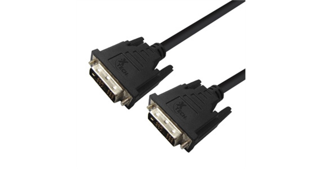 [XTC-328] Xtech XTC-328 - Cable de vídeo - DVI-D macho a DVI-D macho - 1.83 cm - Negro