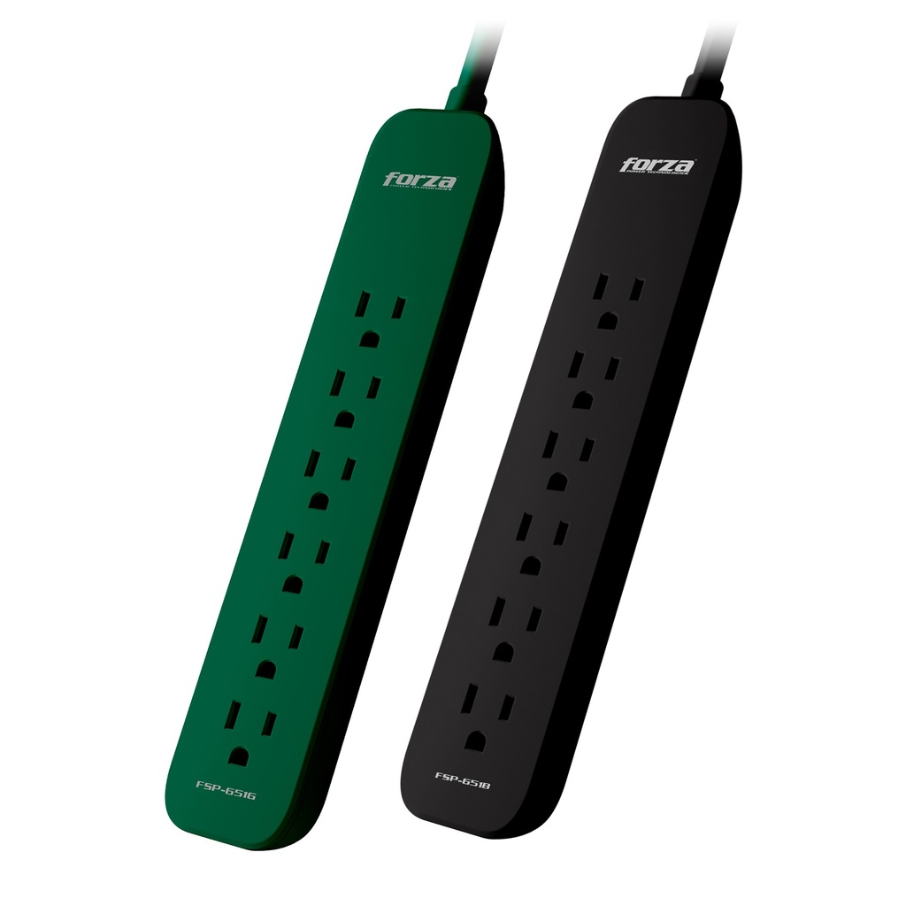 [AU131FOR05] Forza - Surge protector - AC 110/220 V - 8 Tomas de Corriente - 3-ROT 2USB-A/1C 6FT