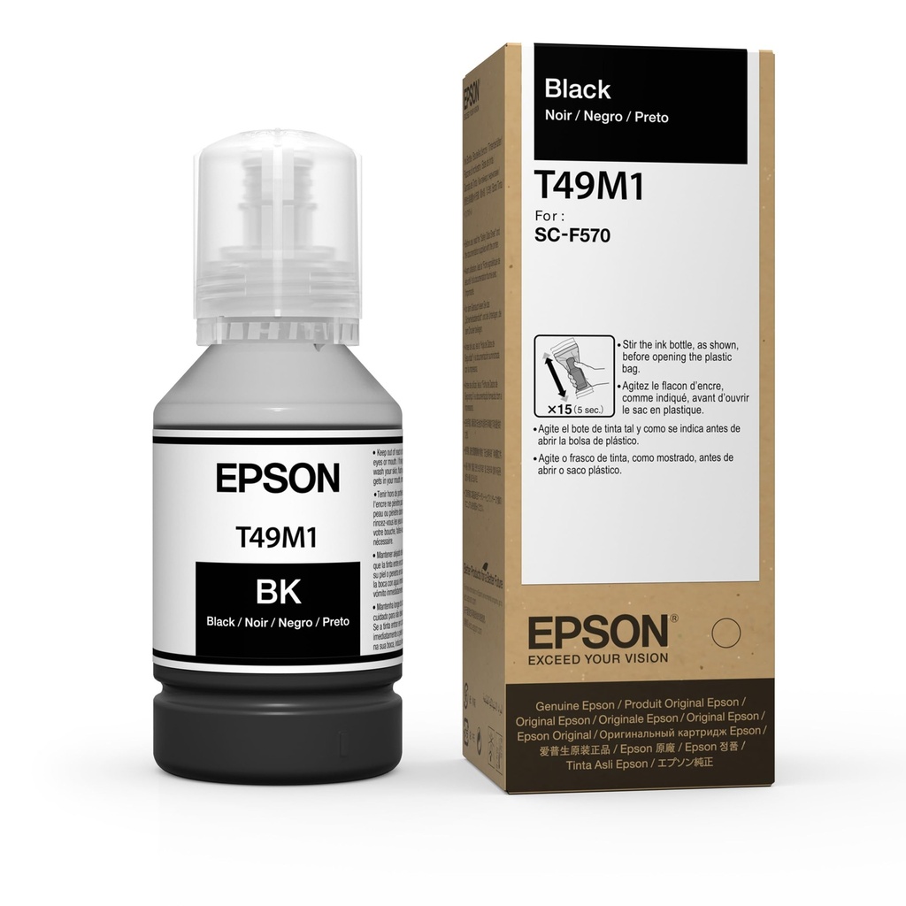 [T41P520] TINTA EPSON T41P5 NEGRA ULTRACHROME SURECOLOR T5470/T5475 350 ML C13T41P520