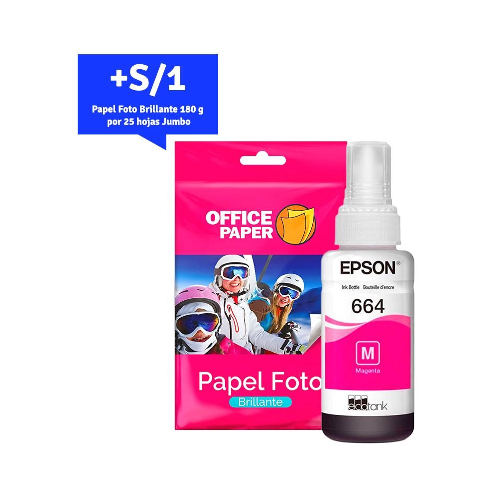 BOTELLA EPSON T664 MAGENTA L110/L200/L210/L350/L 6500 PAG T664320-AL