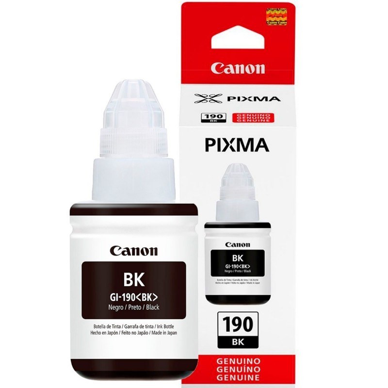 [GI190BK] BOTELLA CANON GI190 NEGRO G1100/2100/3100 6000 PAG GI190BK