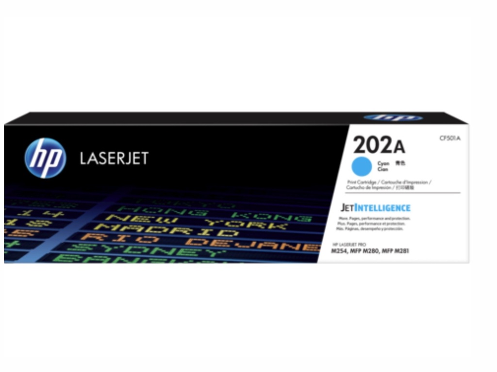 [CF501A] TONER HPINC 202A CYAN LASERJET M254DW/M281FDW 1300 PAG CF501A