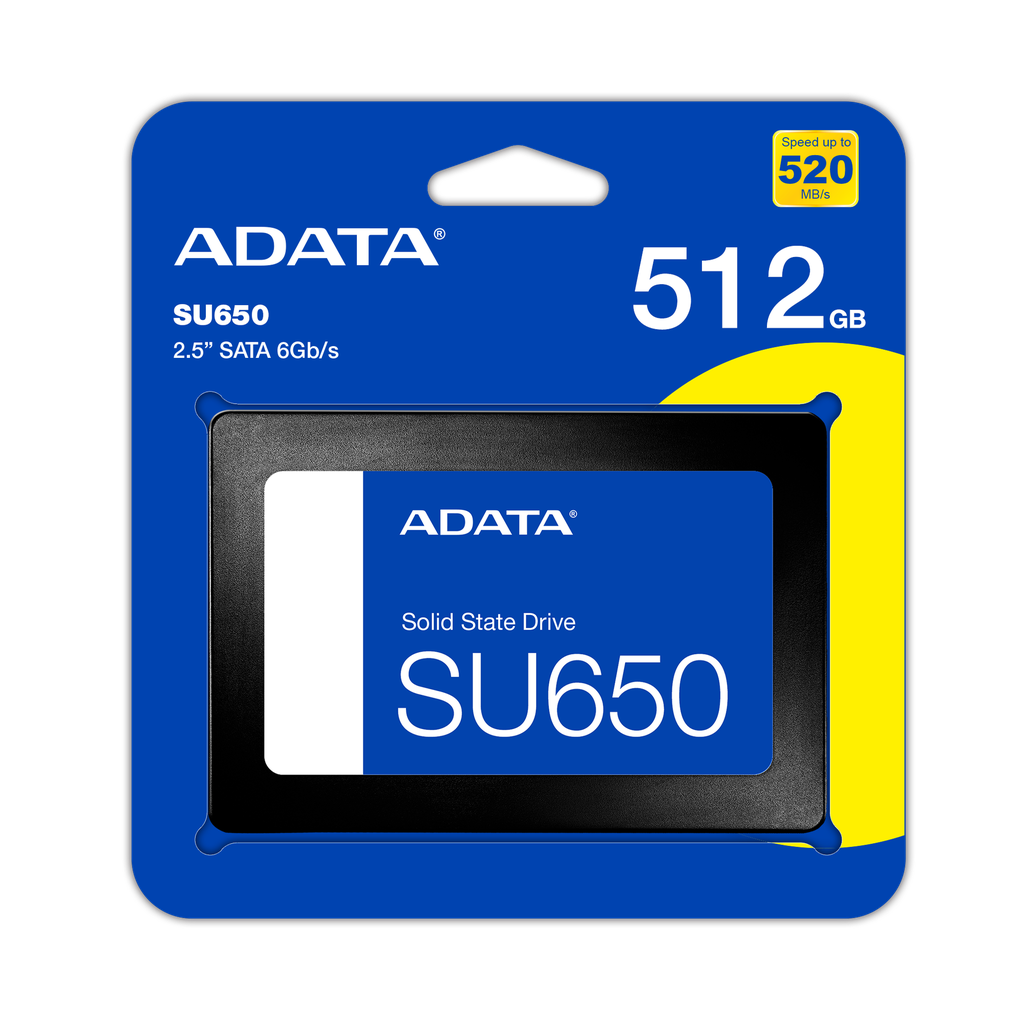 [ASU650SS-512GT-R] DISCO SSD ADATA 512GB SU650 2.5 SATA 6GB/S 3D NAND LECTURA 520MB/S ESCRITURA 450MB/S