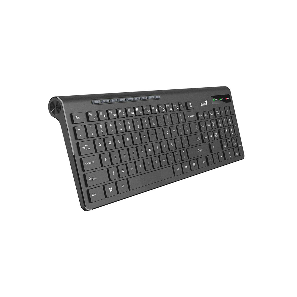 [31310021401] TECLADO WIRELESS GENIUS SLIM STAR 7230 NEGRO / RF 2.4GHZ / TECLAS MULTIMEDIA 9 / WIN Y MAC