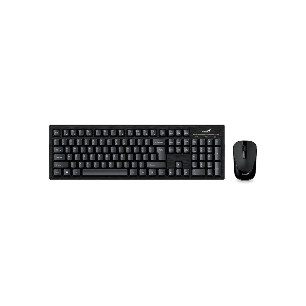 [31340014401] COMBO TECLADO Y MOUSE GENIUS KM-8101 WIRELESS NEGRO/RF 2.4GHZ /INDICADOR DE BATERIA/PILAS AA X 2
