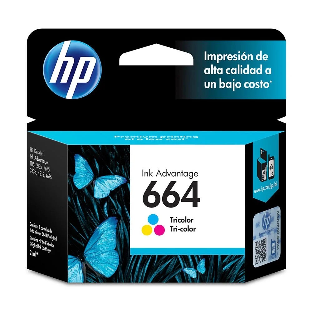 [F6V30AL] TINTA HPINC 664XL TRI-COLOR 1115/2135/3635/3775 330 PAG F6V30AL