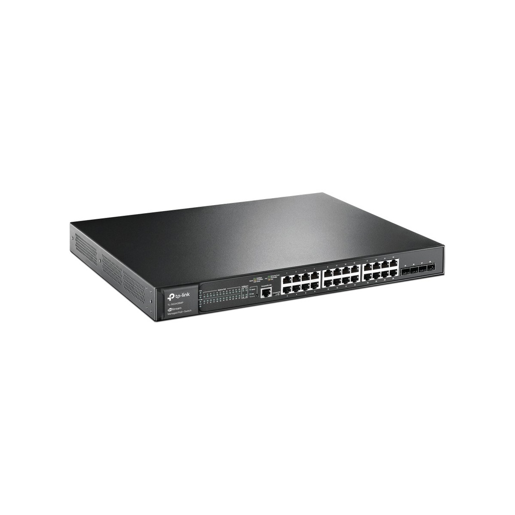 [TL-SG3428MP] SWITCH TP-LINK TL-SG3428MP 24 PUERTOS GIGABIT POE L2/4 RANURAS SFP/384W/INTEGRACION OMADA/RACK