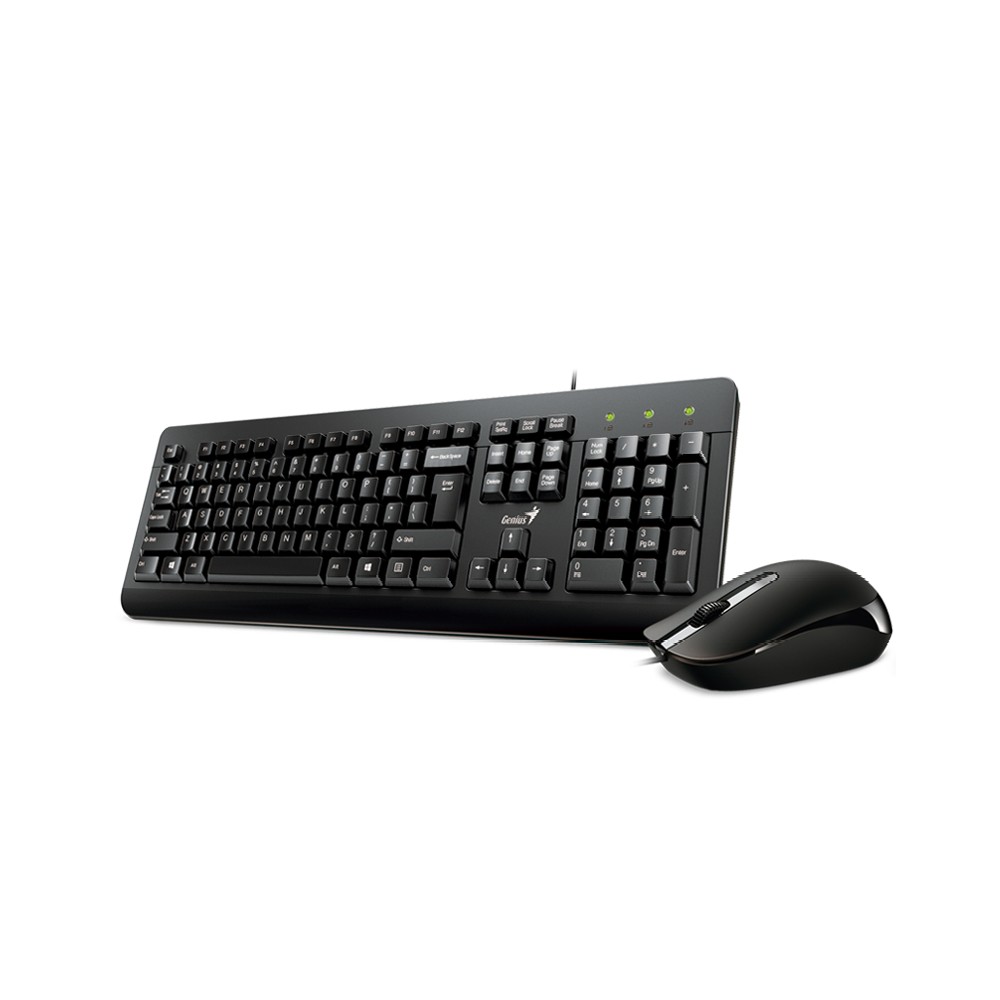 [31330001414] COMBO GENIUS TECLADO Y MOUSE KM-160 USB NEGRO/KIT CLASICO