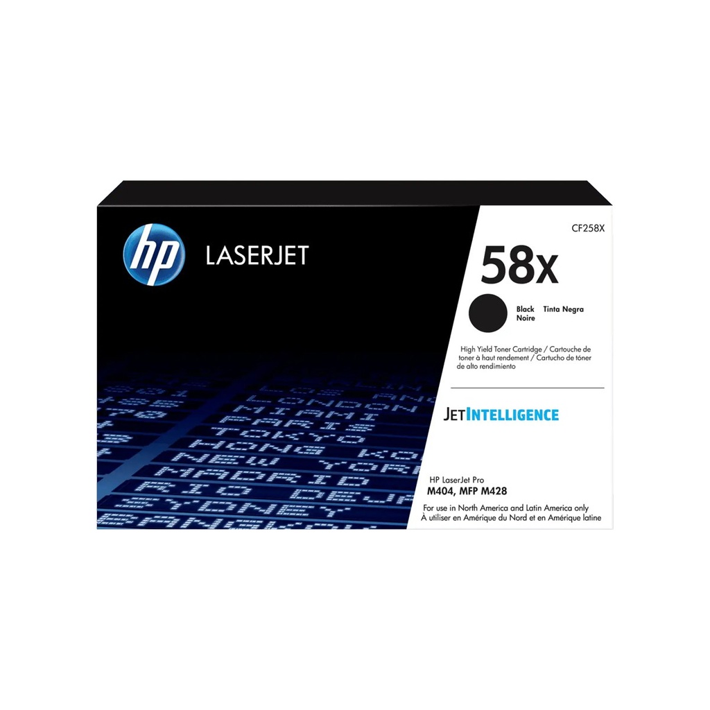 [CF258X] TONER HPINC 58X NEGRO LASERJET M404/428 10000 PAGS CF258X