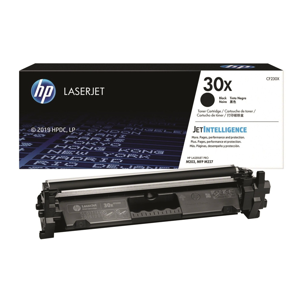 [CF230X] TONER HPINC 30X NEGRO LASERJET 203/227 3500 PAG CF230X