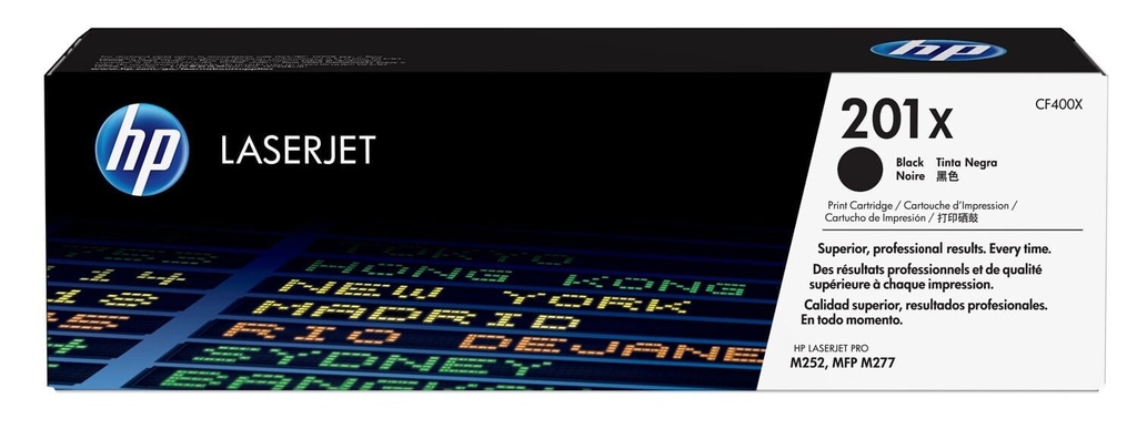 [CF400X] TONER HPINC 201X NEGRO LASERJET M252/227W 2800 PAG CF400X