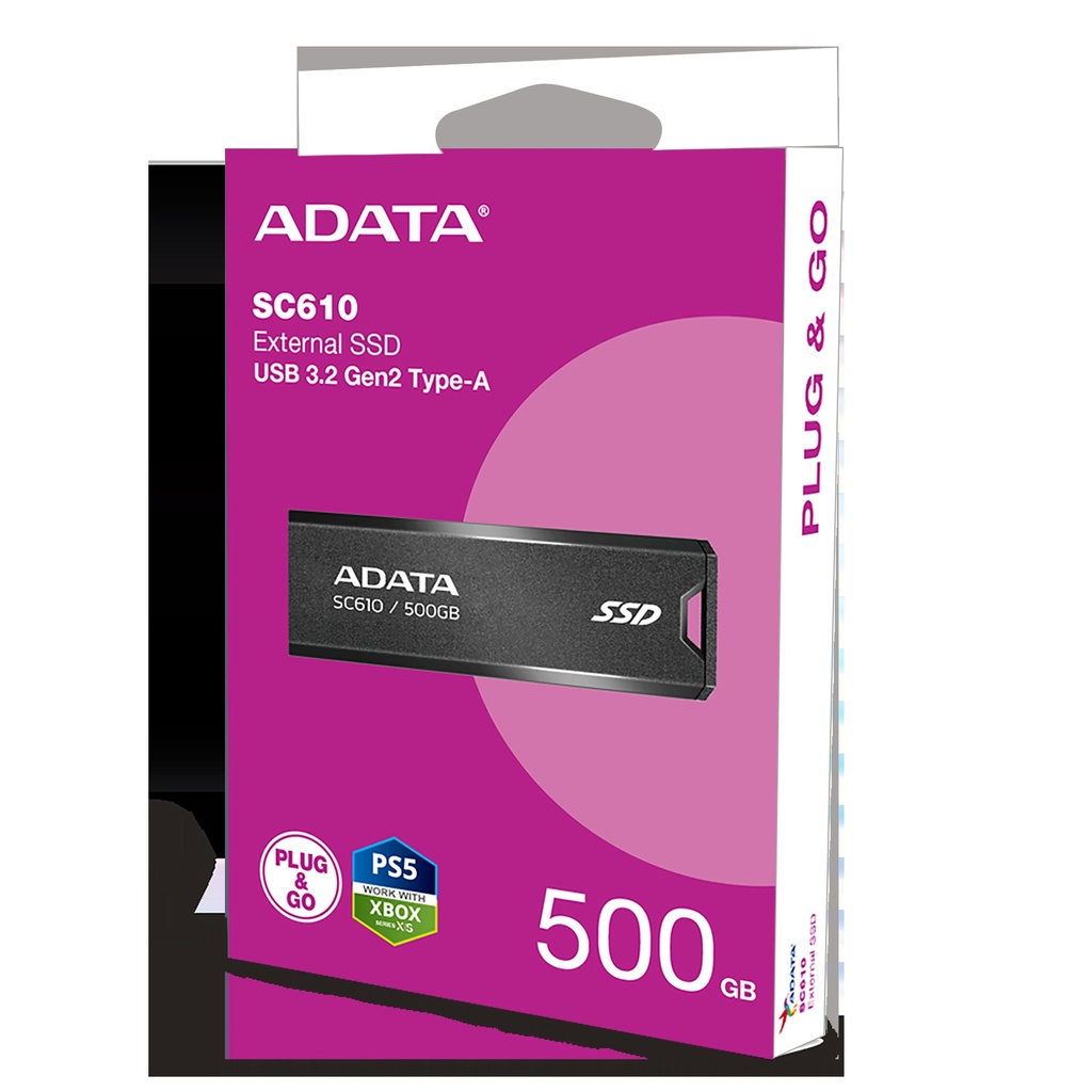 [S21-ADASSDEXTSC610-1000G-CBK/RD] SSD ADATA EXTERNO SC610 1TB USB 3.2 GEN2 550/500 MB/S COMPATIBLE PS5 XBOX