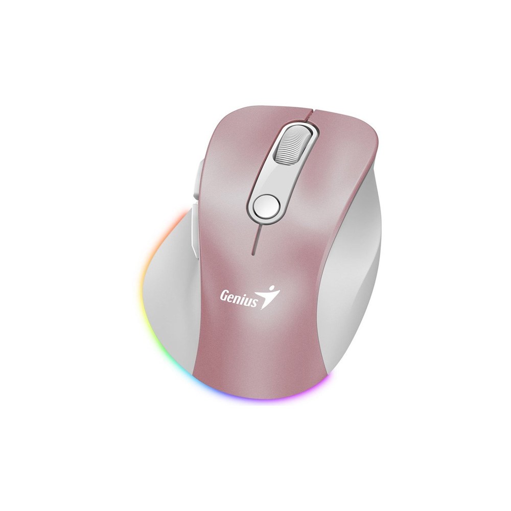 [31030039403] MOUSE GENIUS WIRELLES MINI ERGO 9000S PRO PINK RECARGABLE DUAL BT Y 2 4GHZ RGB DPI 800 A 2400