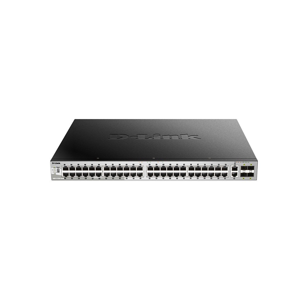 [DGS-3130-54PS] SWITCH POE D-LINK DGS-3130-54PS/48 PTOS. POE/2 PTOS. SFP+ 10G/4 PTOS. 10G SFP+/370W/L3/VLAN