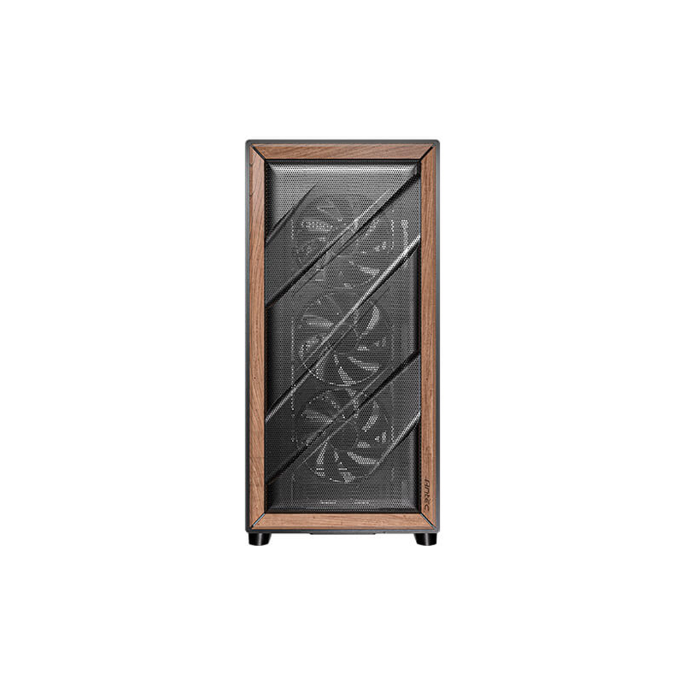 [FLUXBLACK] CASE ANTEC/FLUX WOOD BLACK MID TOWER 3X120MM IN FRONT 1X120MM REVERSE FAN 1X140MM REAR