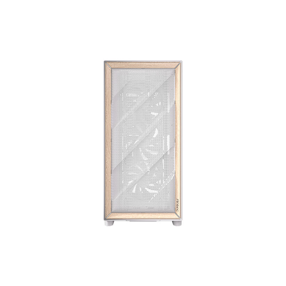 [FLUXWHITE] CASE ANTEC/FLUX WOOD WHITE MID TOWER 3X120MM IN FRONT 1X120MM REVERSE FAN 1X140MM REAR