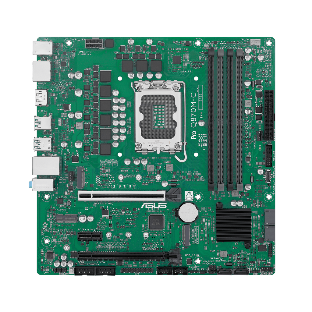 [PROQ870M-C-CSM] MAINBOARD/ASUS PRO Q870M-C-CSM LGA1851 MICRO ATX 4 SLOTS DDR5 2XHDMI 2XDP 90MB1KEP-M0EAYC