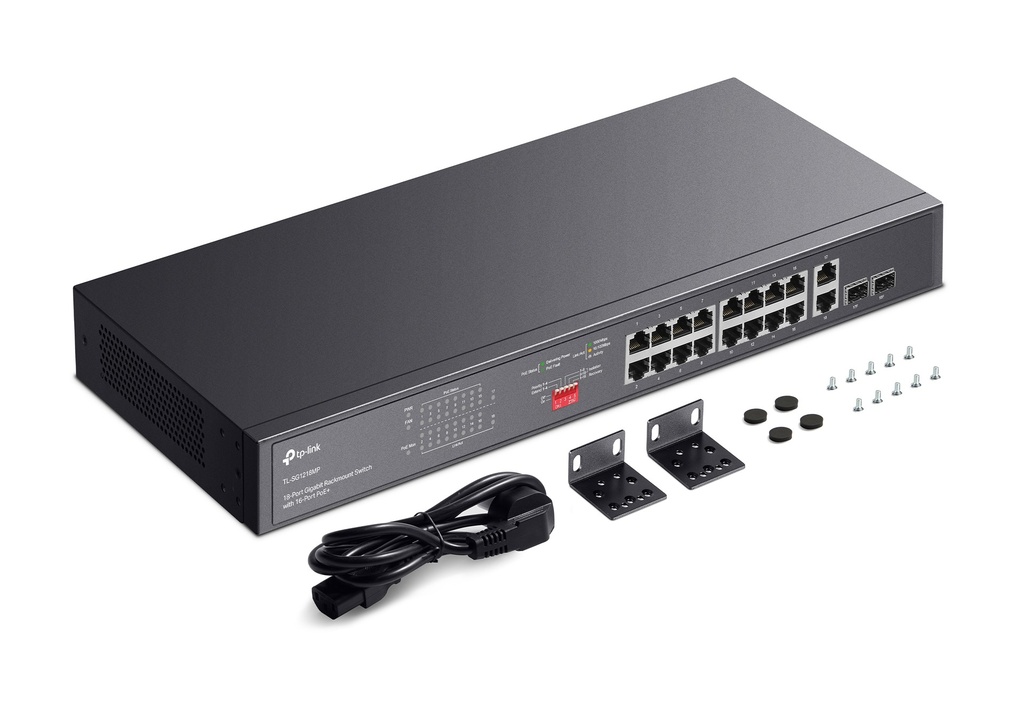 SWITCHES/TPLINK TL-SG1218MP/ 18 PUERTOS/ 16 PUERTOS POE/ GIGABITS/ CARCASA METAL
