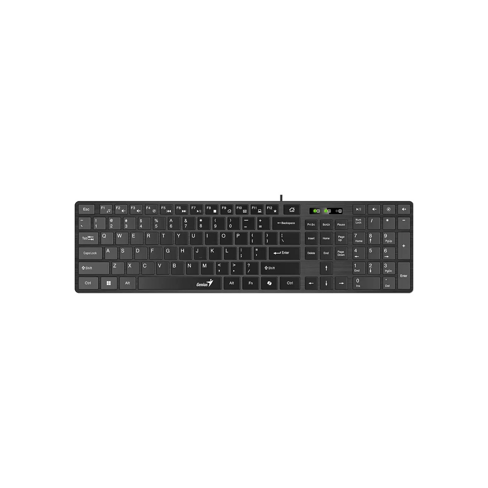 [31310017401] TECLADO GENIUS SLIMSTAR 126 MULTIMEDIA ULTRADELGADO/USB C20