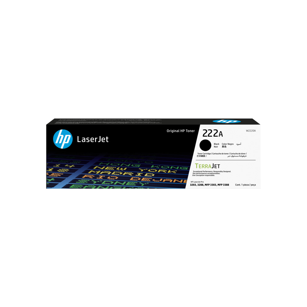 CONSUMIBLE HPINC/TONER 222A NEGRO LASERJET 3201/3202/3303 1300 PAG W2220A
