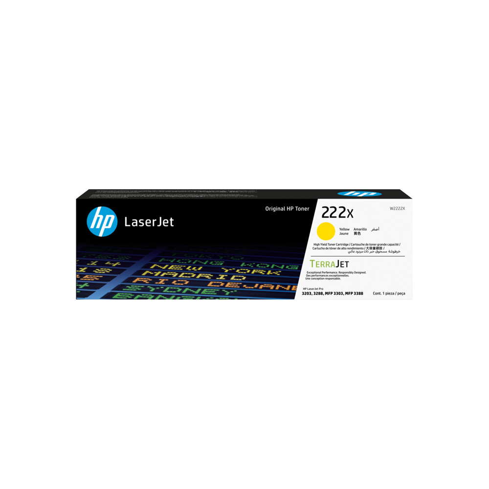 CONSUMIBLE HPINC/TONER 222X AMARILLO LASERJET 3201/3202/3303 2500 PAG W2222X