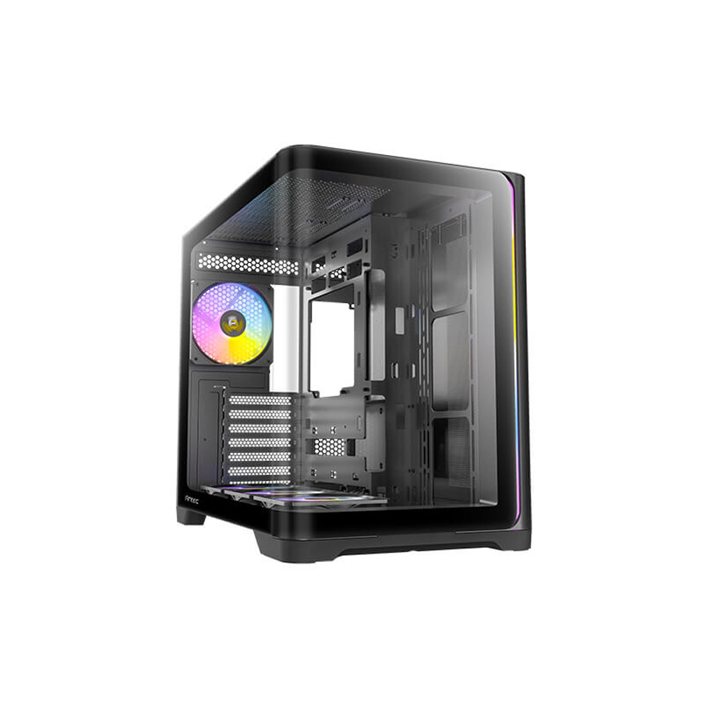 [C5CURVEARGB] GB CASE ANTEC/C5 BALCK CURVE ARGB 3X120MM BOTTOM 1X120MM REAR