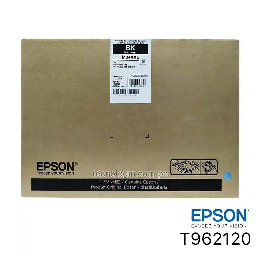 [T962120-AL] TINTA EPSON M04XXL NEGRO WF M5299/M5799 40000 PAG T962120-AL