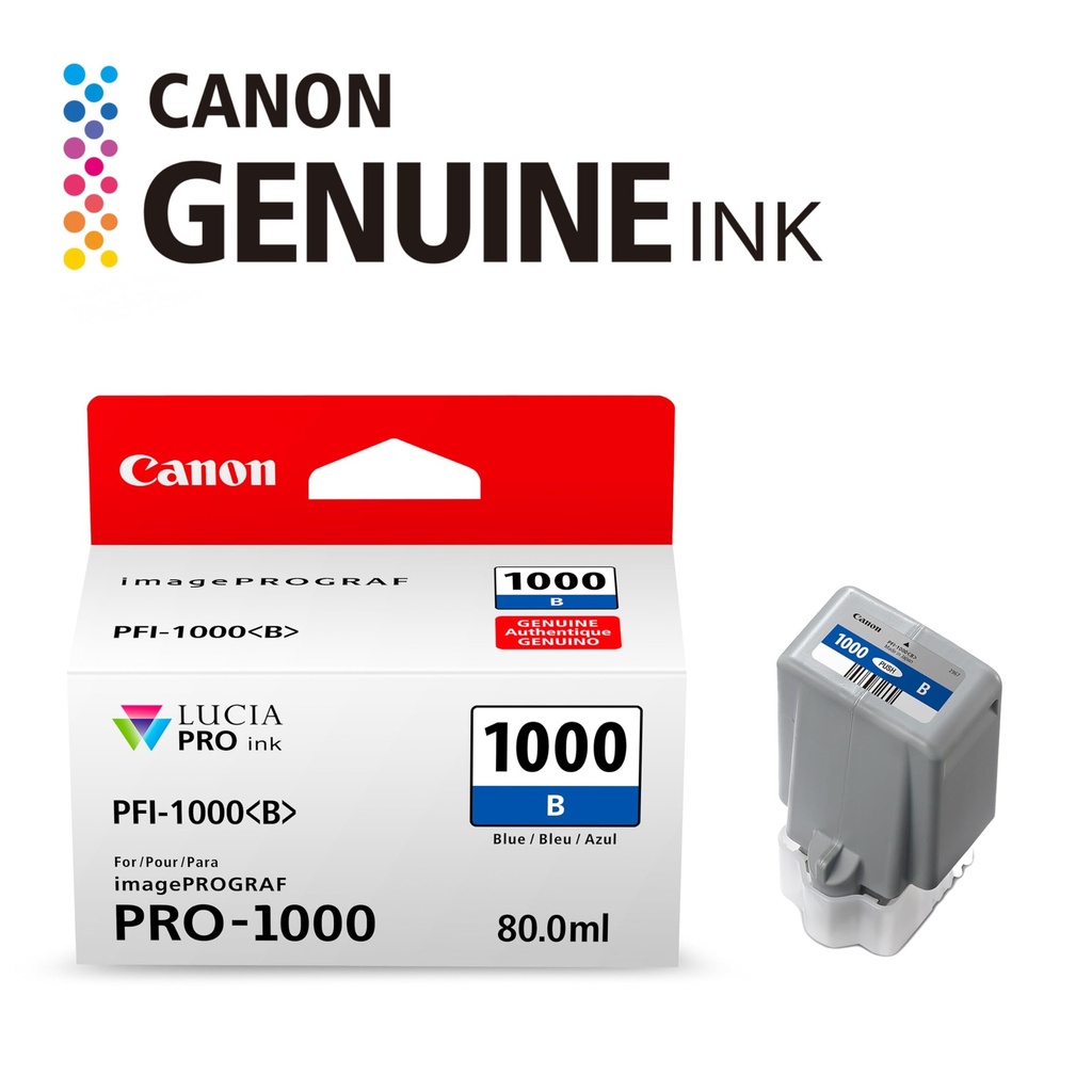 [0555C003AA] TINTA PFI-1000 AZUL 80ML IMAGEPROGRAF PRO-1000