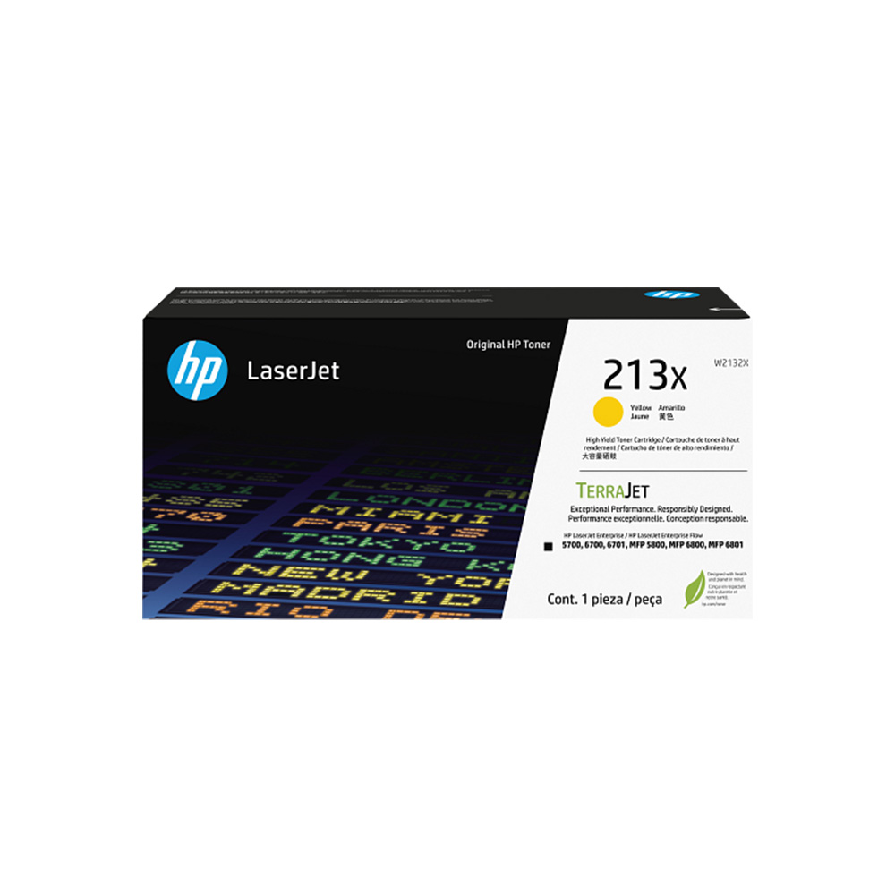 CONSUMIBLE HPINC//TONER 213X AMARILLO ALTO RENDIMIENTO LASERJET 5700/5800/6700/6800 6000PAG W2132X