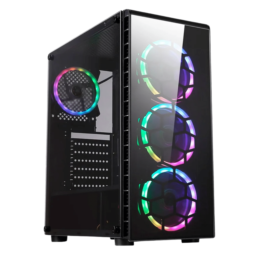 [SMGSM13] CASE SPEEDMIND/MICRO ATX ITX GAMING WITH GLASS SIDES USB.3.0 USB 2.0 HD AUDIO 5 ARGB FANS NO PSU