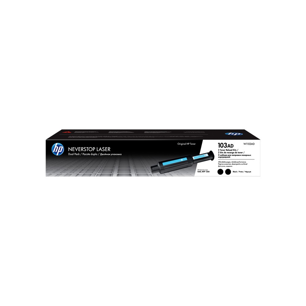 [W1103AD] CONSUMIBLE/HPINC KIT DE RECARGA DE TONER ORIGINAL HP LASER 103AD NEGRO W1103AD 2500X2 PAG