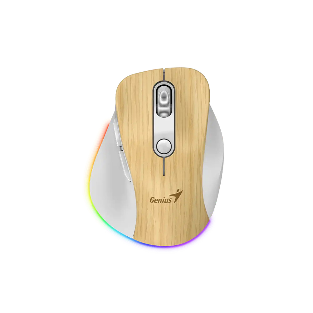 [31030039407] MOUSE GENIUS/WIRELLES MINI ERGO 9000S PRO PINE WOOD RECARGABLE DUAL BT Y 2 4GHZ RGB DPI 800 A 2