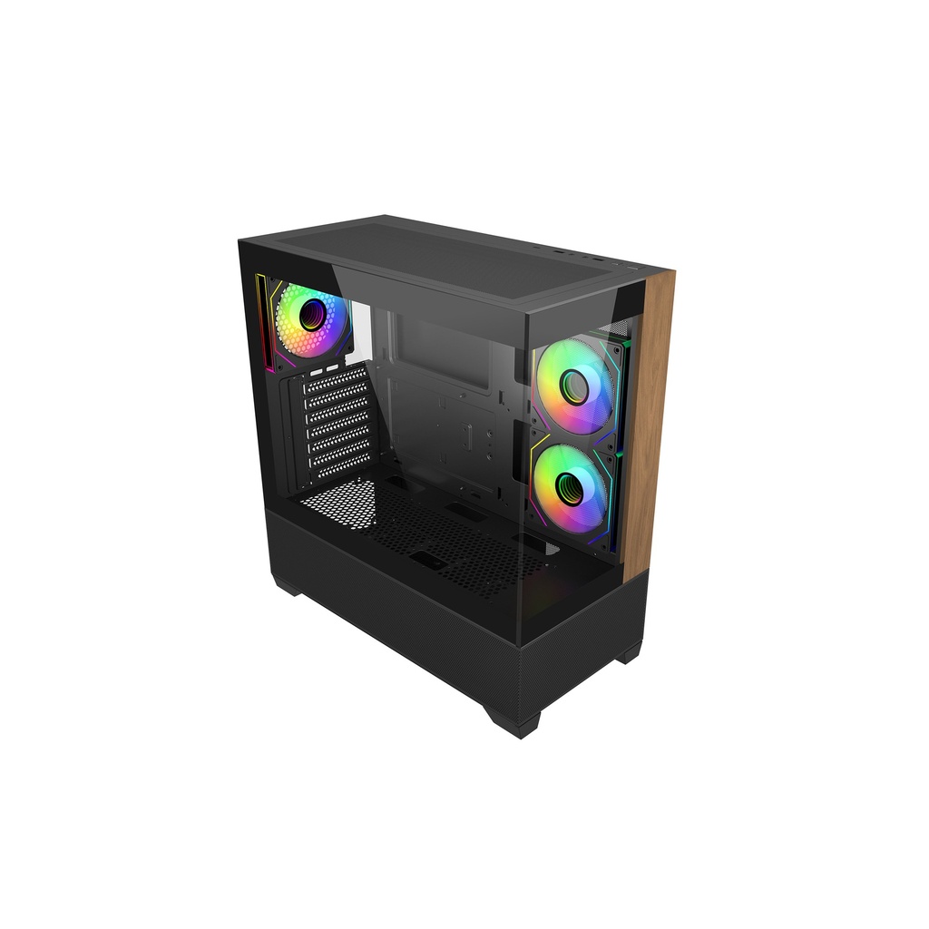 [E690-KHNN75-SA0] CASE COOLER MASTER/E690 MID TOWER BLACK WOOD BUNDLE FUENTE 750W GOLD – AIR COOLER 212 SPECTRUM
