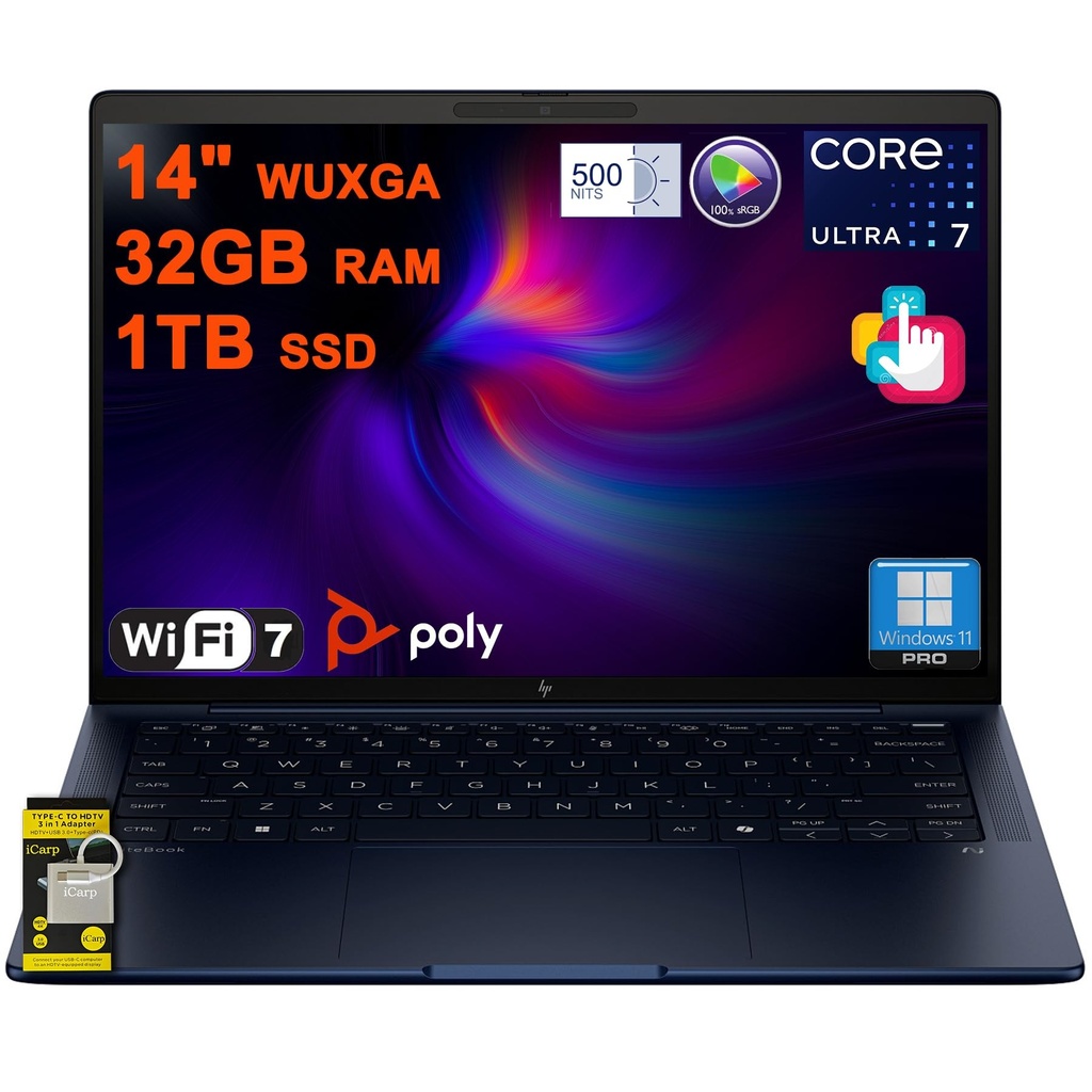 [BU6Z4LT#ABM] COMPUTADOR/HPINC ELITEBOOK X G1I/U7 258V/1TB SSD/32GB LPDDR5X 8533/14INCH WUXGA/W11 PRO/1Y