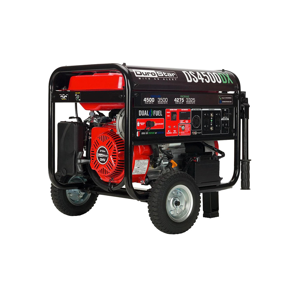 PROMO 2X1 GENERADOR DUROSTAR/PORTATIL DS4500DX DUAL FUEL PROPANO/GASOLINA 4500W ELECTRIC START