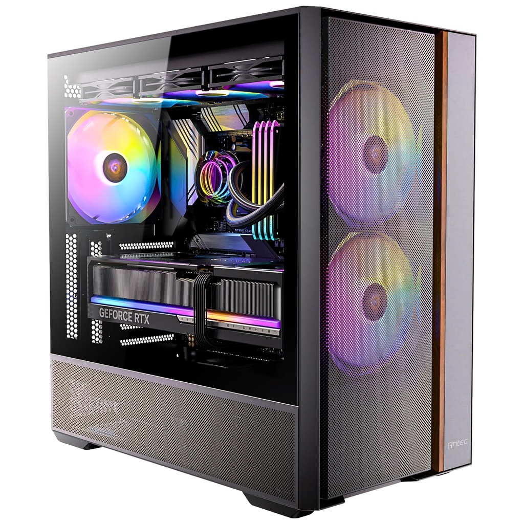 CASE ANTEC/FLUX REAR MIDTOWER 2X140MM ARGB PWM FRONT 2X120MM PWM REVERSE 1X140MM PWM REAR