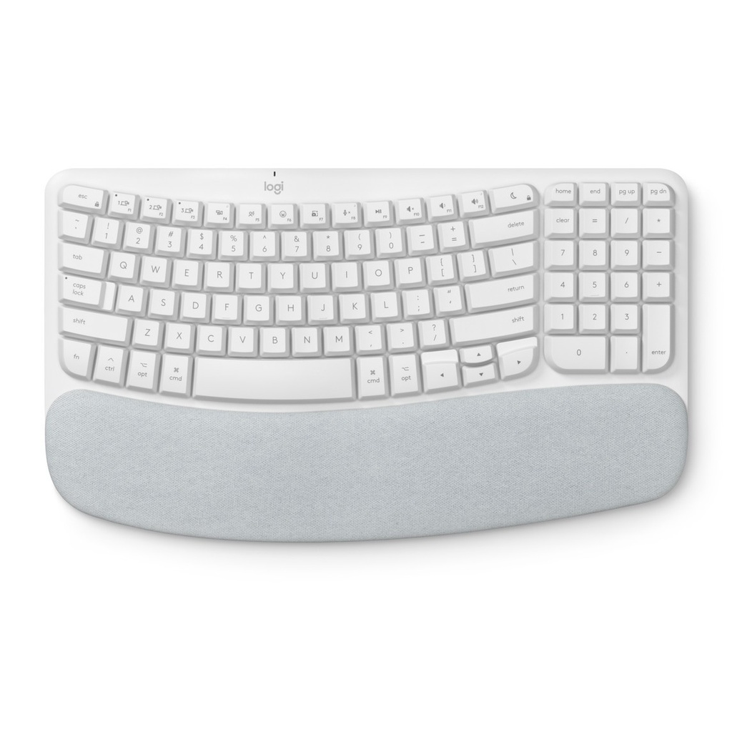[920-012278] TECLADO LOGITECH/WAVE KEYS/WIRELESS/ERGONOMICO/REPOSAMANOS/INCLY. NUM-PAD/ HASTA 3 DISPTVOS/NEGRO