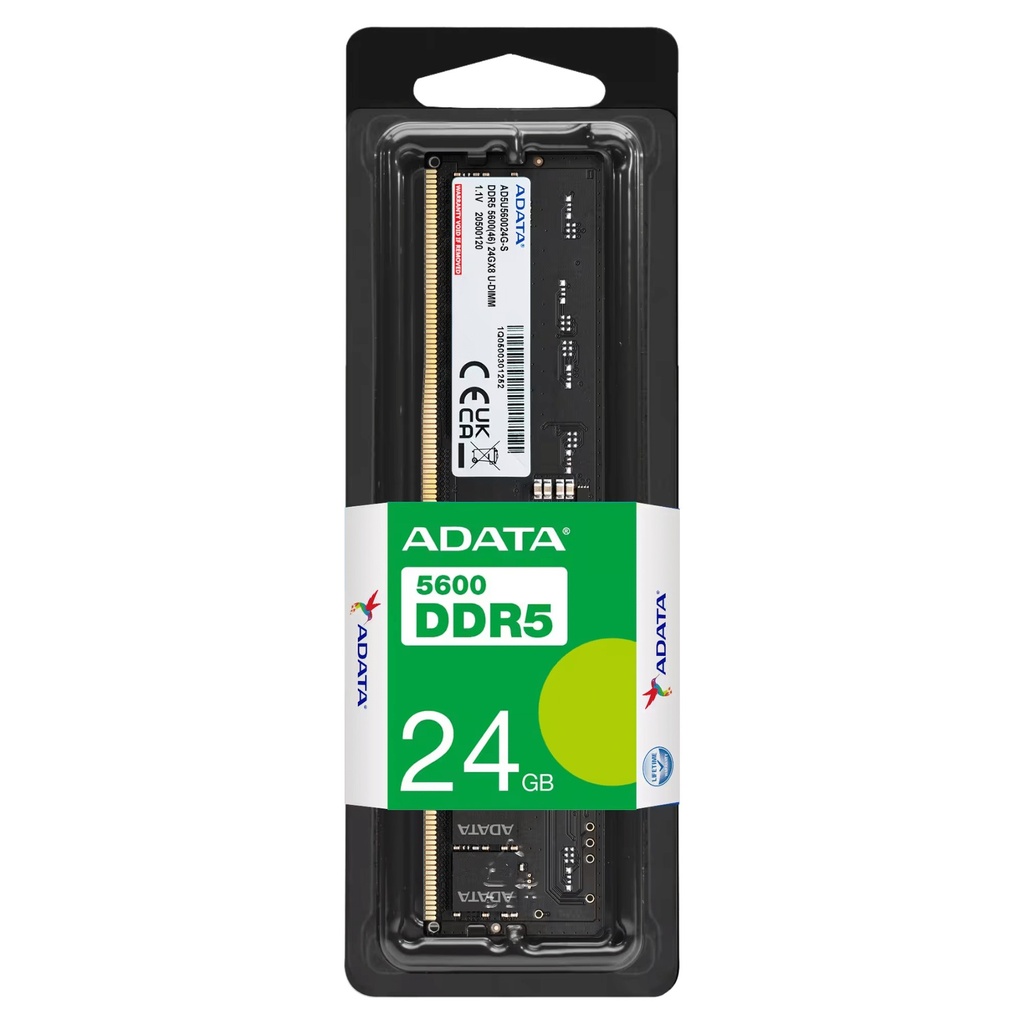 [AD5U560024G-S] RAM/ADATA UDIMM 24GB DDR5 5600MHZ 188-PINES 5V
