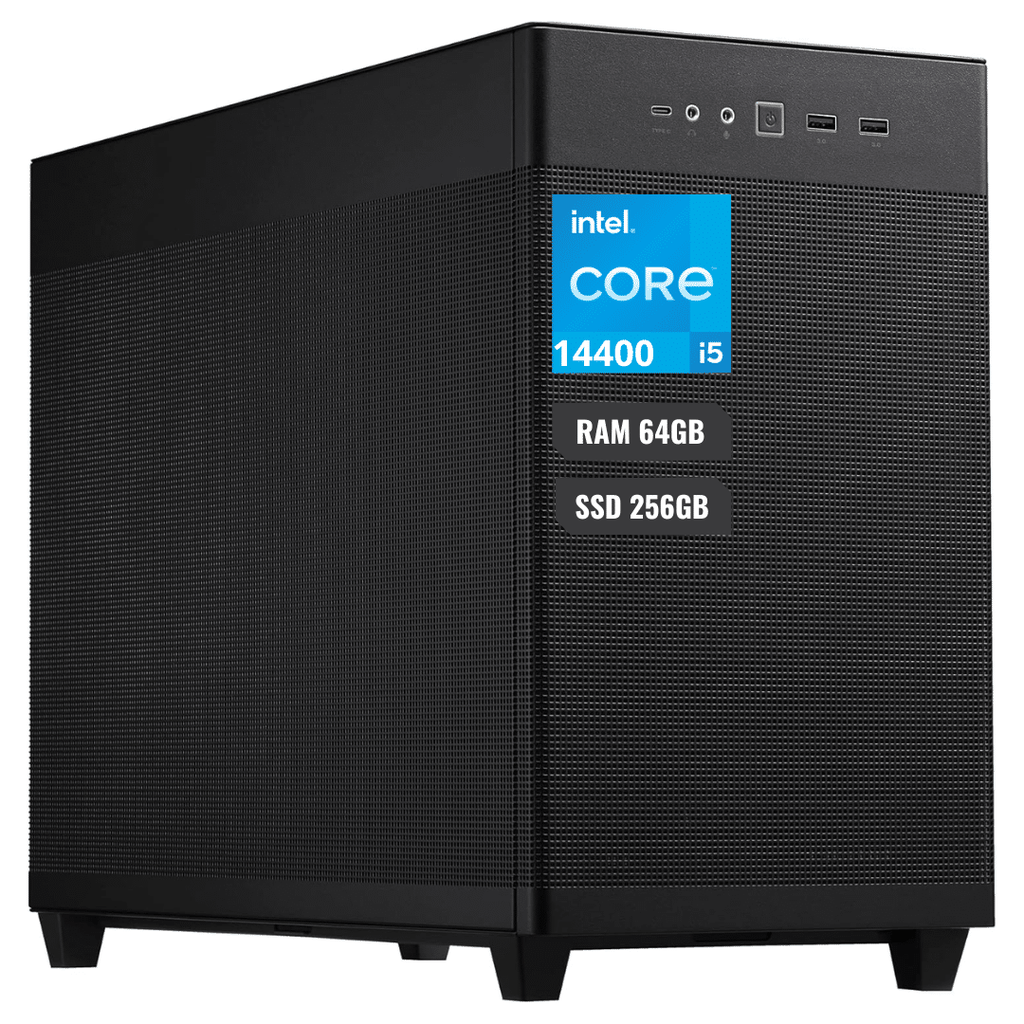 [14CI564A256G1T] COMPUTADOR ASUS/I5-14400 64GB-RAM 256GB M.2 1TB 3.5 HDMI CASE ASUS AP201