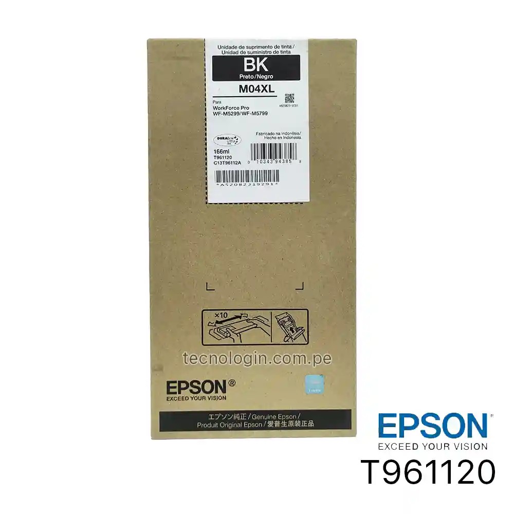 [T961120-AL] TINTA EPSON M04XL NEGRO WF M5299/M5799 10000 PAG T961120-AL